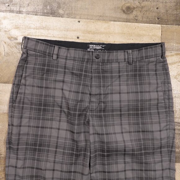 Nike Golf Tour Performance Dri-FIT Plaid Pants Men's 36x30 Gray - Picture 2 of 13